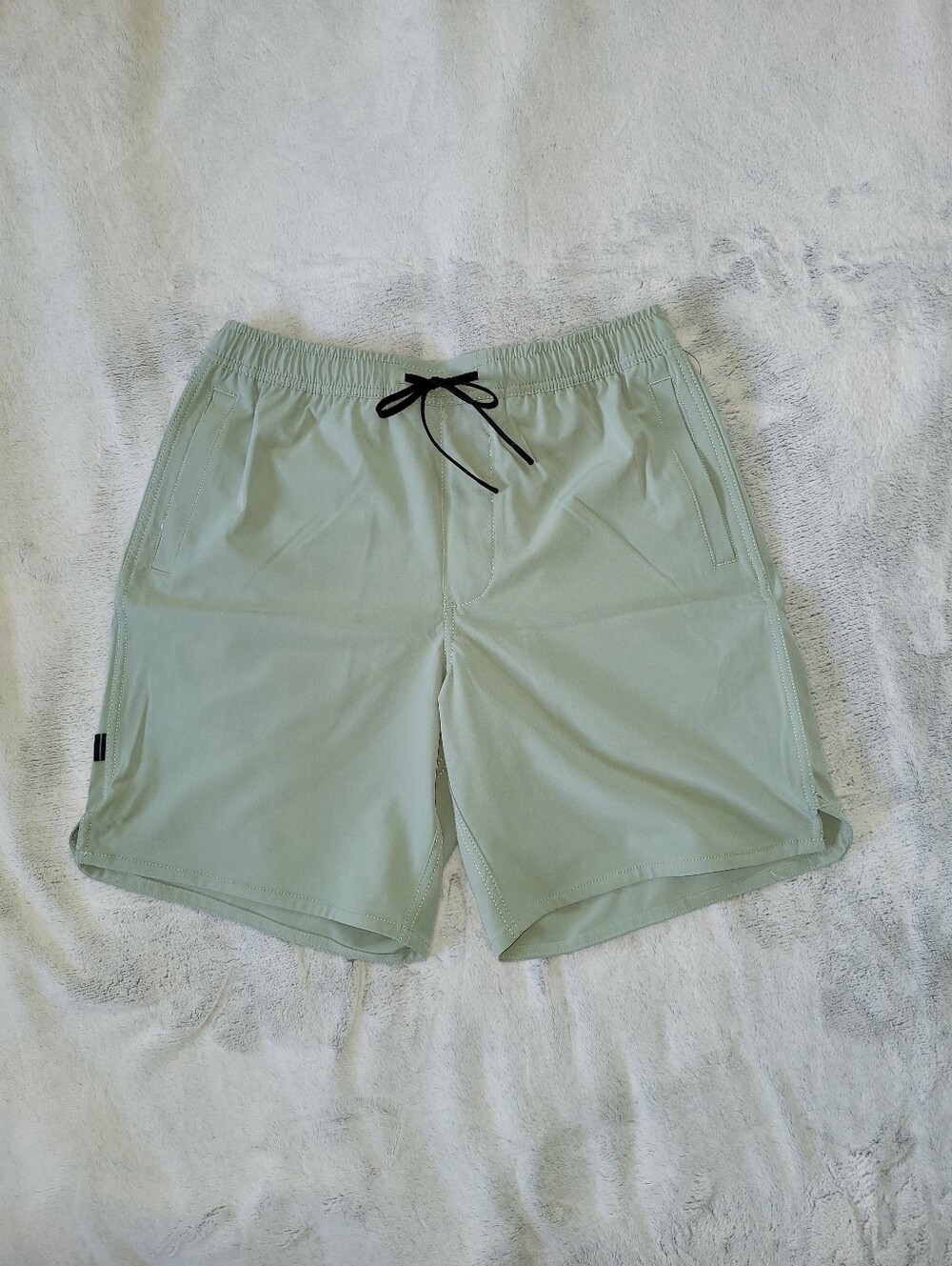 Stance Mens Small FreshTek Hybrid Drawstring Waist 7" Inseam Casual Green Shorts
